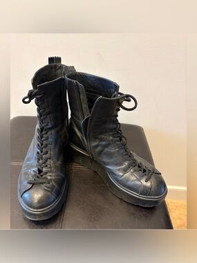 VGUC Hogl Black Leather Boots - 38.5